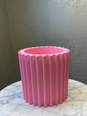 Pink Waves Plant Pot