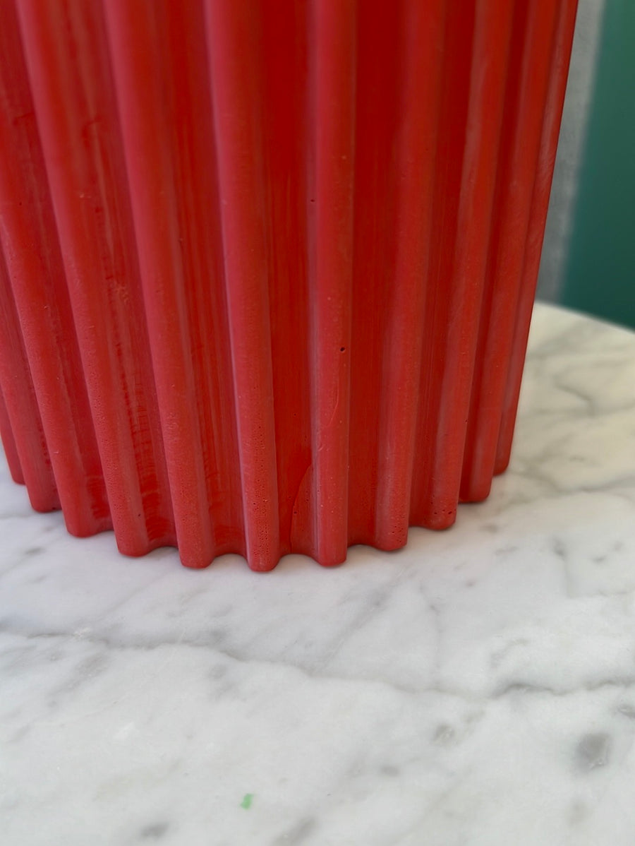 Red Waves Plant Pot